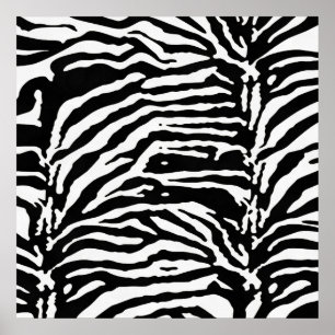 Zebra Skin Camouflage Pattern Poster