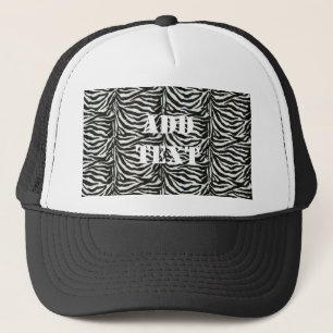 Zebra Skin Camouflage Texture Trucker Hat