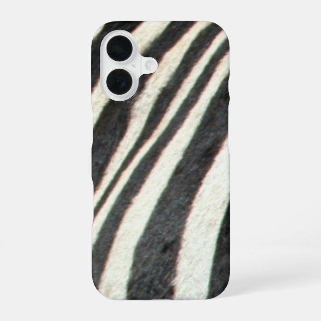 zebra skin iPhone 16 case (Back)