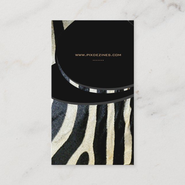 Zebra skin, life animal business cards (Front)