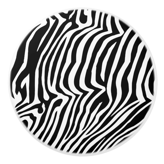 Zebra skin pattern ceramic knob (Front)