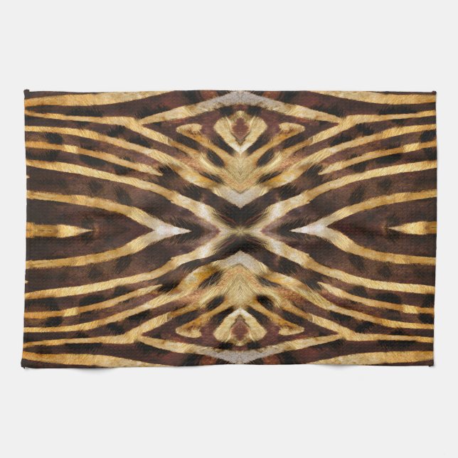 Zebra Skin Pattern Kitchen Towel (Horizontal)