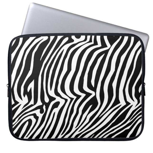 Zebra  skin pattern laptop sleeve (Front)