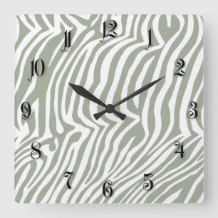 Zebra  skin pattern square wall clock