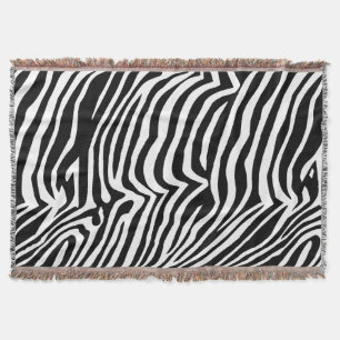 Zebra skin pattern throw blanket