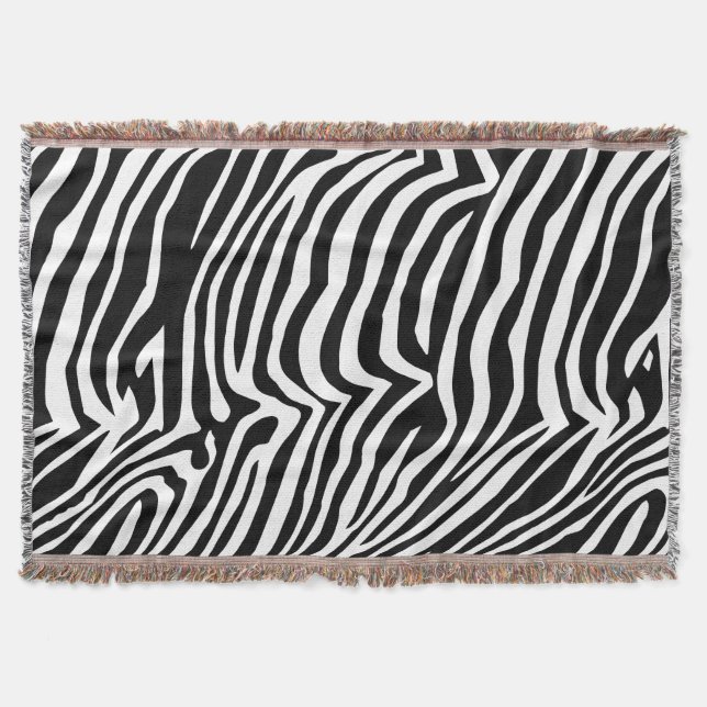 Zebra skin pattern throw blanket (Front)