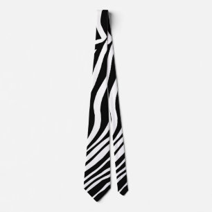 Zebra skin pattern tie