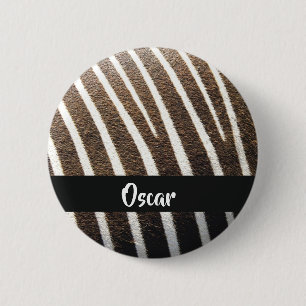 Zebra skin print 2 inch round button