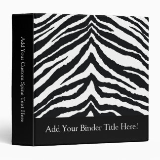 Zebra Skin Print Binder