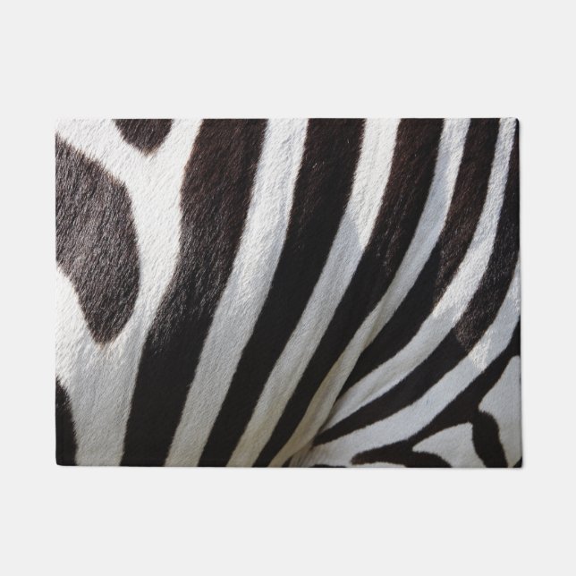 Zebra Skin Print Doormat (Front)