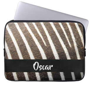 Zebra skin print laptop sleeve