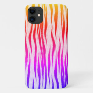 Zebra Skin Print Multicolored Pattern-22165 iPhone 11 Case
