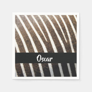 Zebra skin print napkin