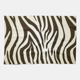 Zebra skin print stripes pattern kitchen towel