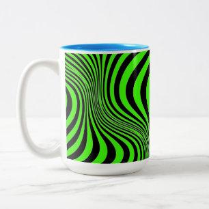 Zebra Skin Print Texture Pattern-88488 Two-Tone Coffee Mug
