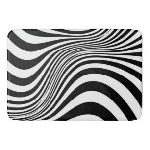 Zebra Skin Print Texture Pattern Bath Mat