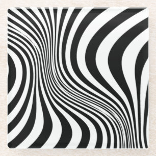 Zebra Skin Print Texture Pattern Glass Coaster
