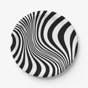 Zebra Skin Print Texture Pattern Paper Plate