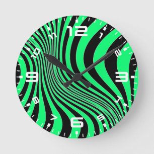 Zebra Skin Print Texture Pattern Round Clock