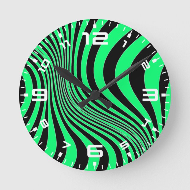 Zebra Skin Print Texture Pattern Round Clock (Front)