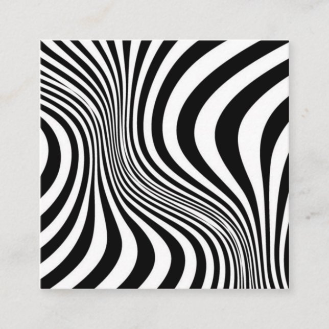 Zebra Skin Print Texture Pattern Square Business Card (Front)