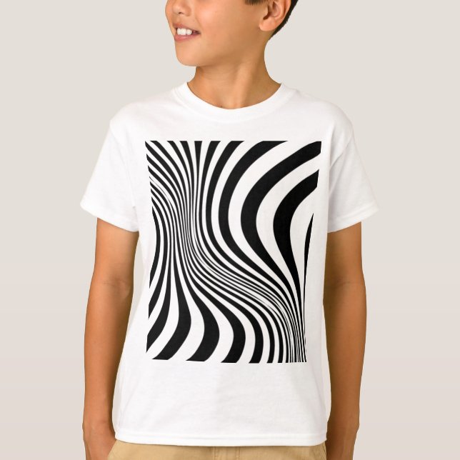 Zebra Skin Print Texture Pattern T-Shirt (Front)