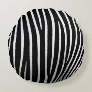 Zebra Skin Round Pillow