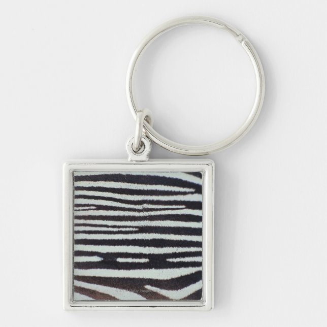 Zebra skin surface keychain (Front)