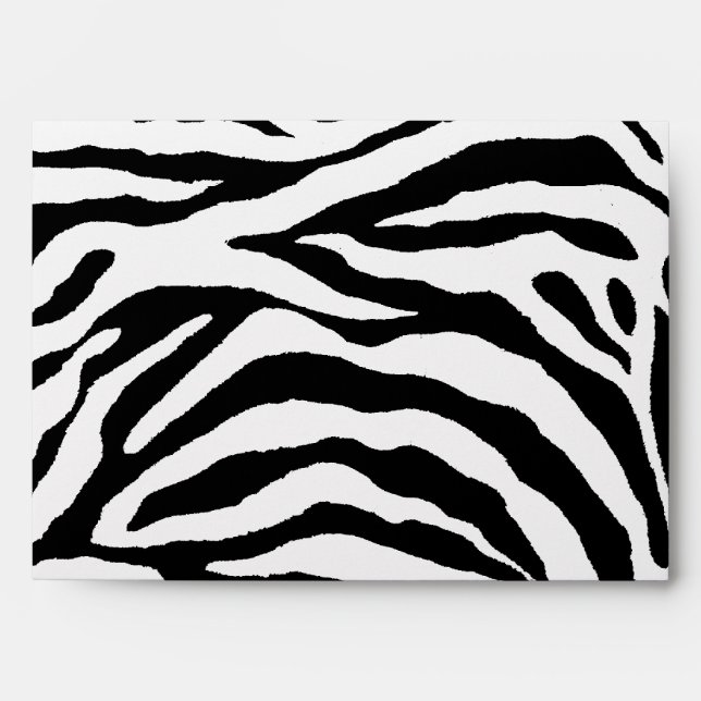 Zebra Skin Texture (Add/Change Background Colour) Envelope (Front)