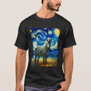 Zebra Starry Night Zebra T-Shirt