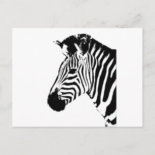 Zebra Stencil Postcard