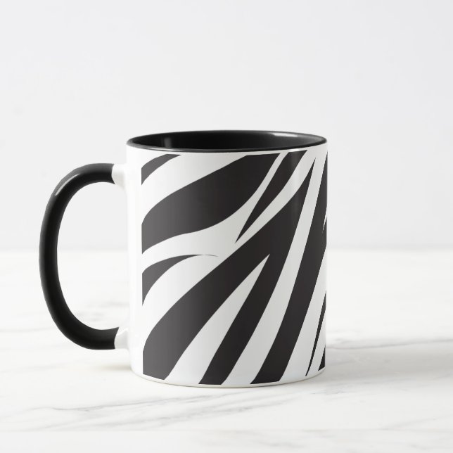 Zebra Stried Motif Café Mug (Gauche)
