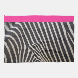 zebra stripe and pink kitchen towel