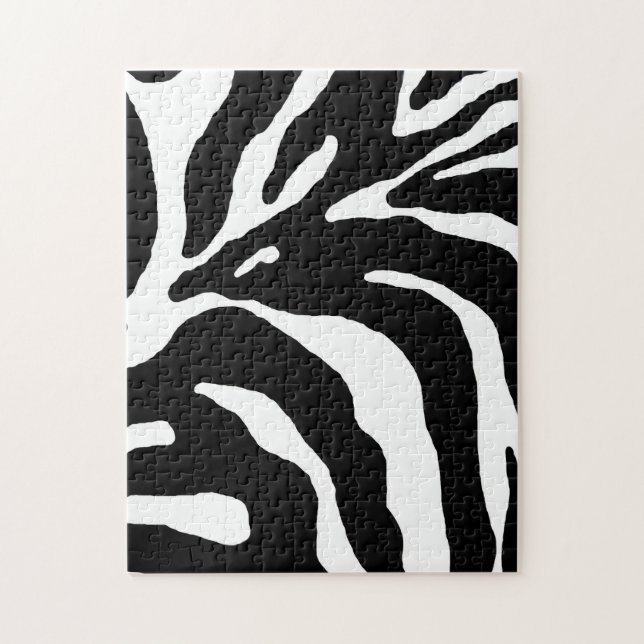 Zebra Stripe Animal Print Jigsaw Puzzle (Vertical)