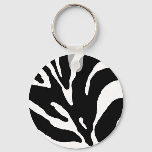 Zebra Stripe Animal Print Keychain
