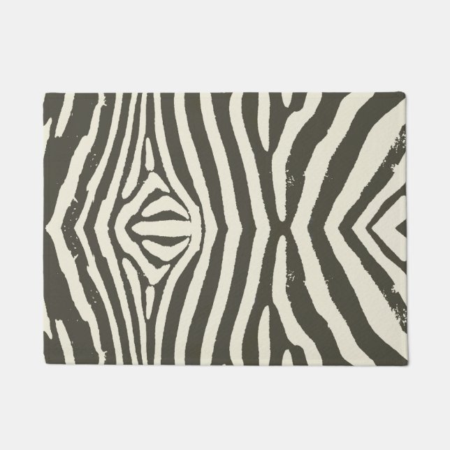 Zebra Stripe Animal Print Pattern Doormat (Front)