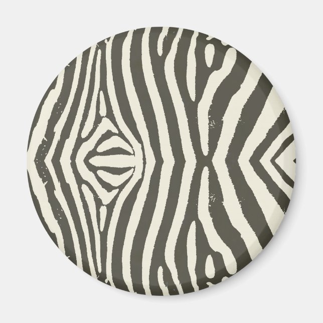 Zebra Stripe Animal Print Pattern Magnet (Front)