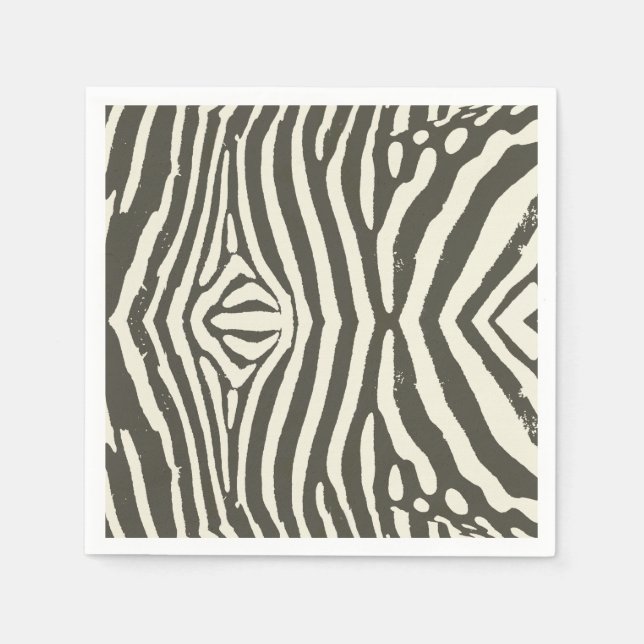 Zebra Stripe Animal Print Pattern Napkin (Front)
