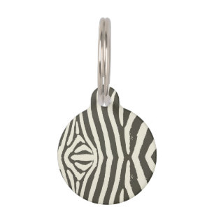 Zebra Stripe Animal Print Pattern Pet Tag
