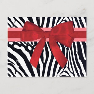 Zebra Stripe Animal Print Pattern Postcard