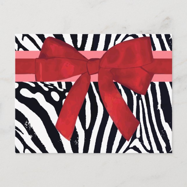 Zebra Stripe Animal Print Pattern Postcard (Front)