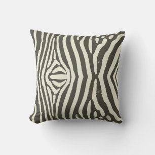 Zebra Stripe Animal Print Pattern Throw Pillow