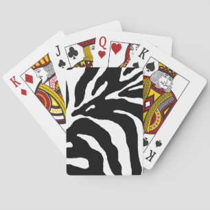Zebra Stripe Animal Print Playing Cards