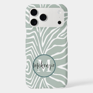 Zebra Stripe Any Colour Personalize Monogram iPhon
