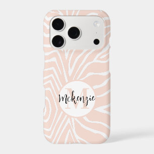 Zebra Stripe Any Colour Personalize Monogram iPhon