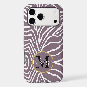 Zebra Stripe Any Colour Personalize Monogram iPhon