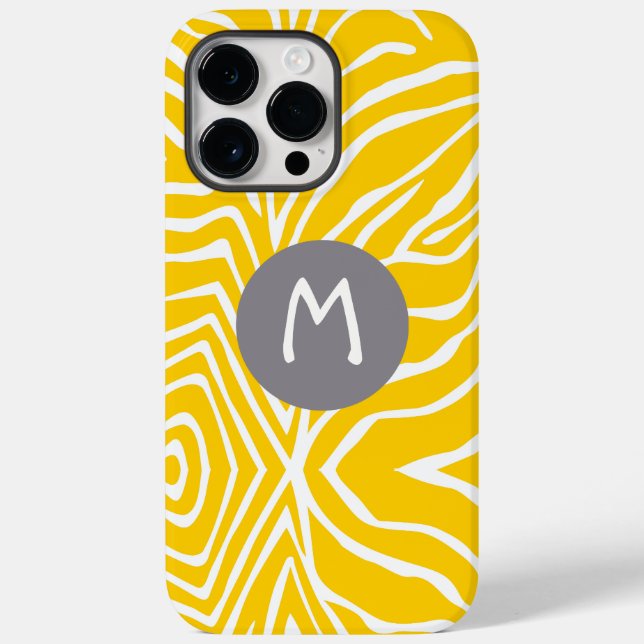 Zebra Stripe Any Colour Personalize Monogram iPhon Case-Mate iPhone Case (Back)