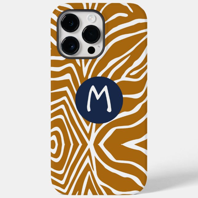 Zebra Stripe Any Colour Personalize Monogram iPhon Case-Mate iPhone Case (Back)