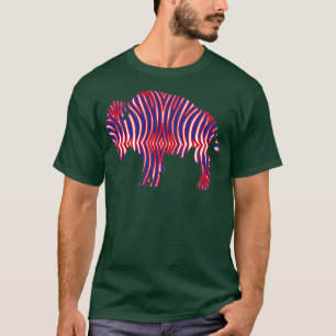 Zebra stripe Buffalo New York Bison  T-Shirt