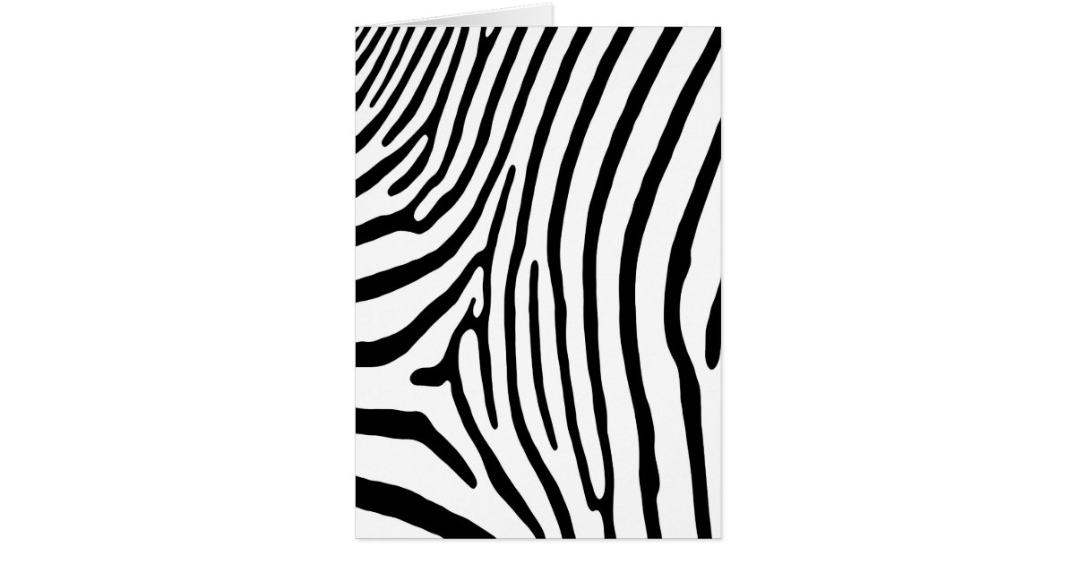 Zebra Stripe Card (white & black) | Zazzle.ca